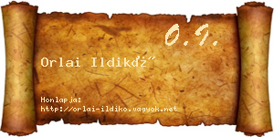 Orlai Ildikó névjegykártya